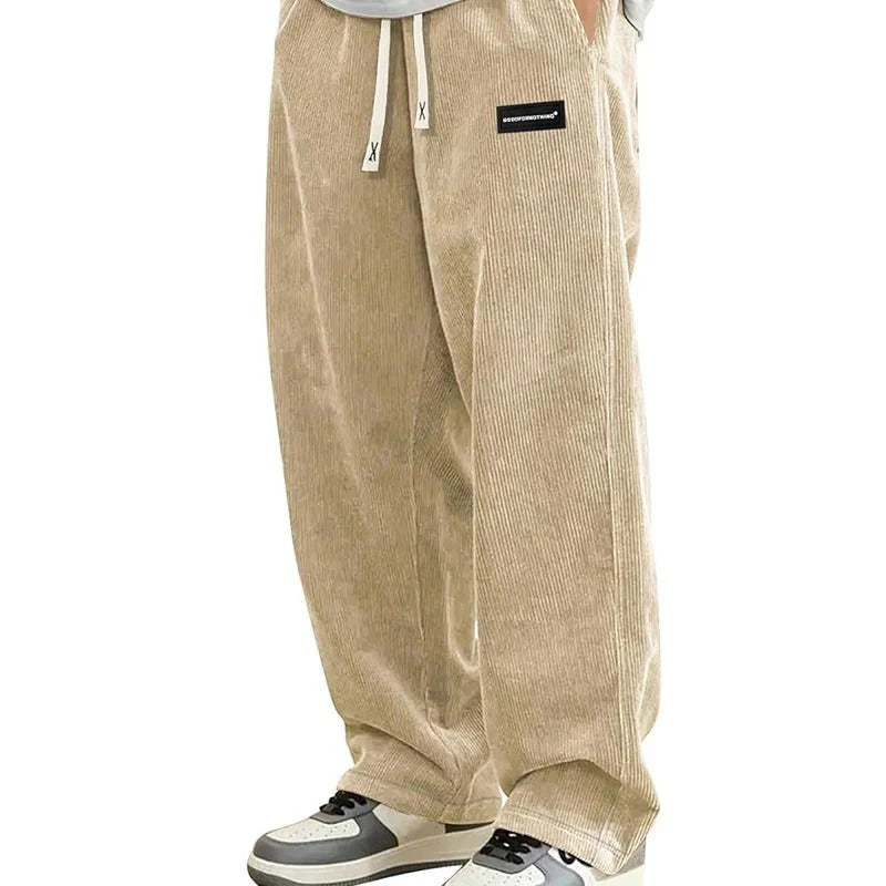 Men‘s Casual Loose Fit Pants with Drawstring