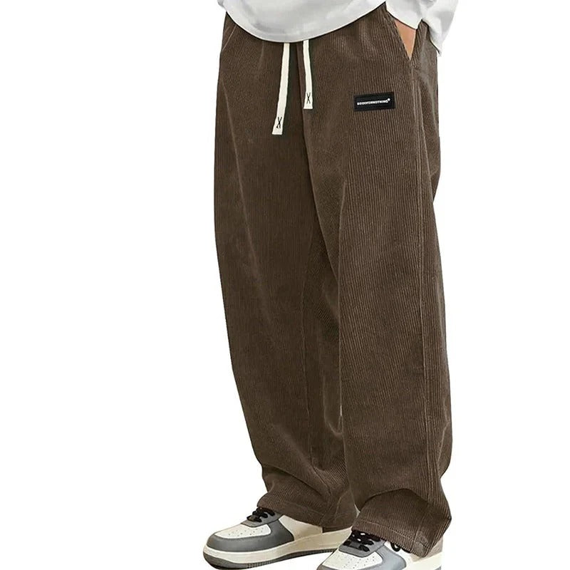 Men‘s Casual Loose Fit Pants with Drawstring
