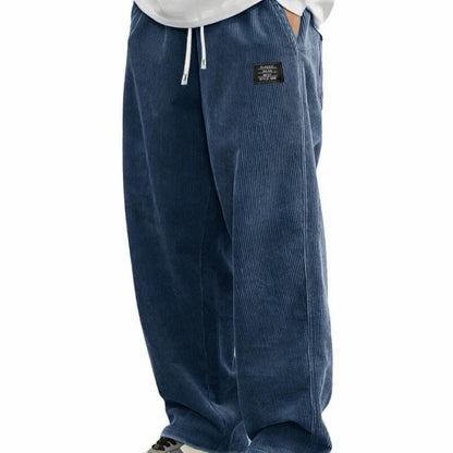 Men‘s Casual Loose Fit Pants with Drawstring