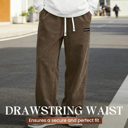 Men‘s Casual Loose Fit Pants with Drawstring