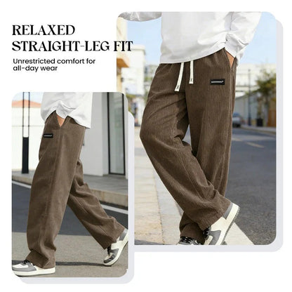 Men‘s Casual Loose Fit Pants with Drawstring