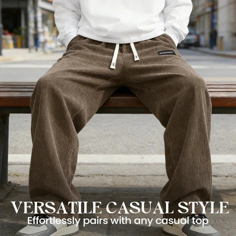 Men‘s Casual Loose Fit Pants with Drawstring