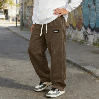Men‘s Casual Loose Fit Pants with Drawstring
