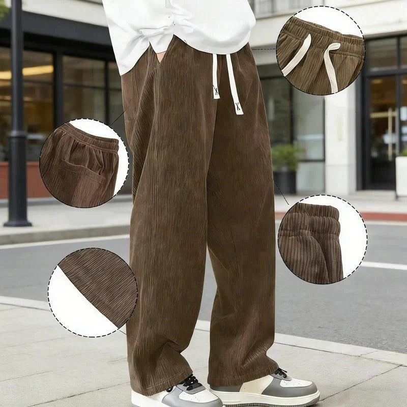 Men‘s Casual Loose Fit Pants with Drawstring